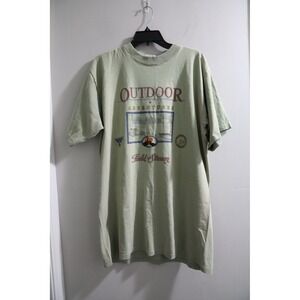 Vintage Field & Stream‎ Outdoor Adventures Graphic T-Shirt Camping Nature